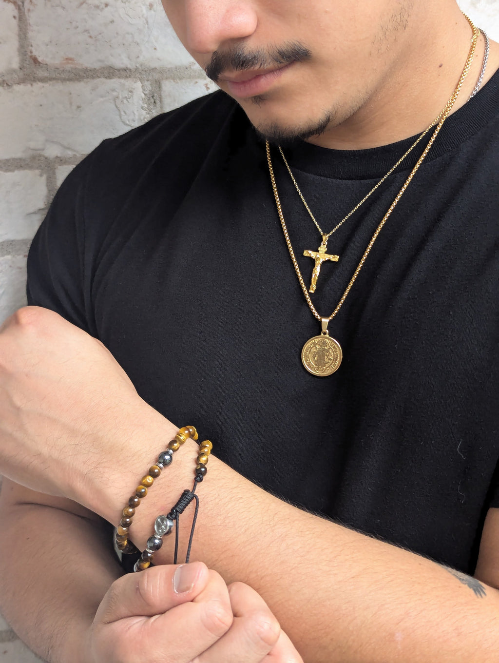 Traveler Double Wrap Paracord Rosary Bracelet