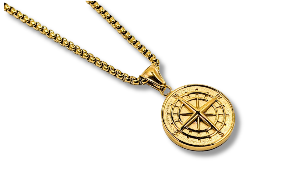 Compass Pendant Stainless Steel