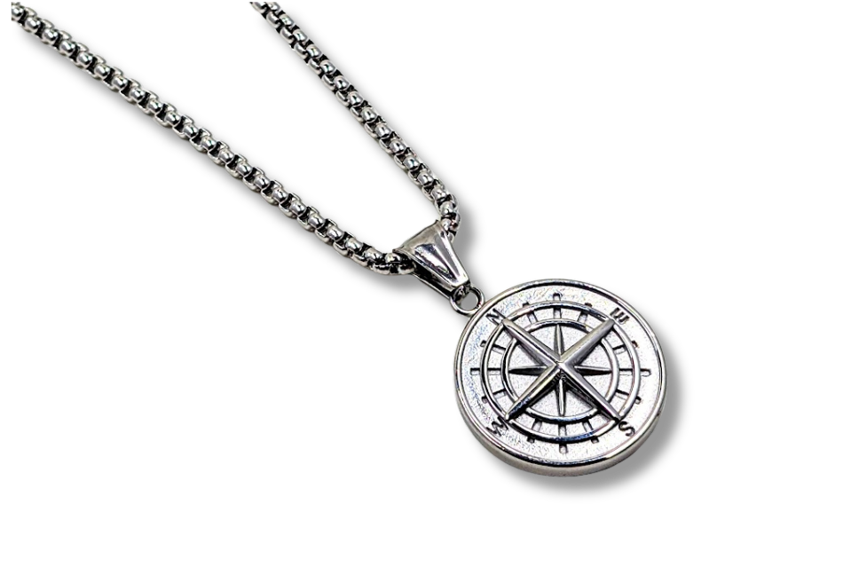 Compass Pendant Stainless Steel