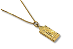 Our Lady of Guadalupe Church Necklace Box Chain 18k Gold Plated Stainless Steel 16-18"