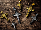 St. Benedict Crucifix Large Pendant Stainless Steel