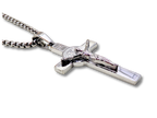 St. Benedict Crucifix Large Pendant Stainless Steel