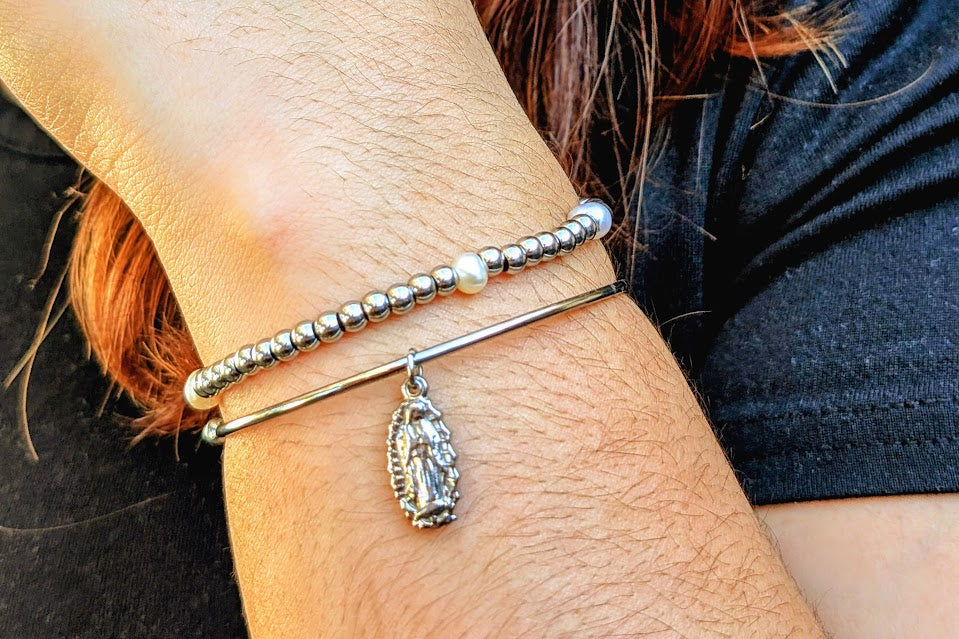 Our Lady of Guadalupe Bangle Bracelet Stainless Steel