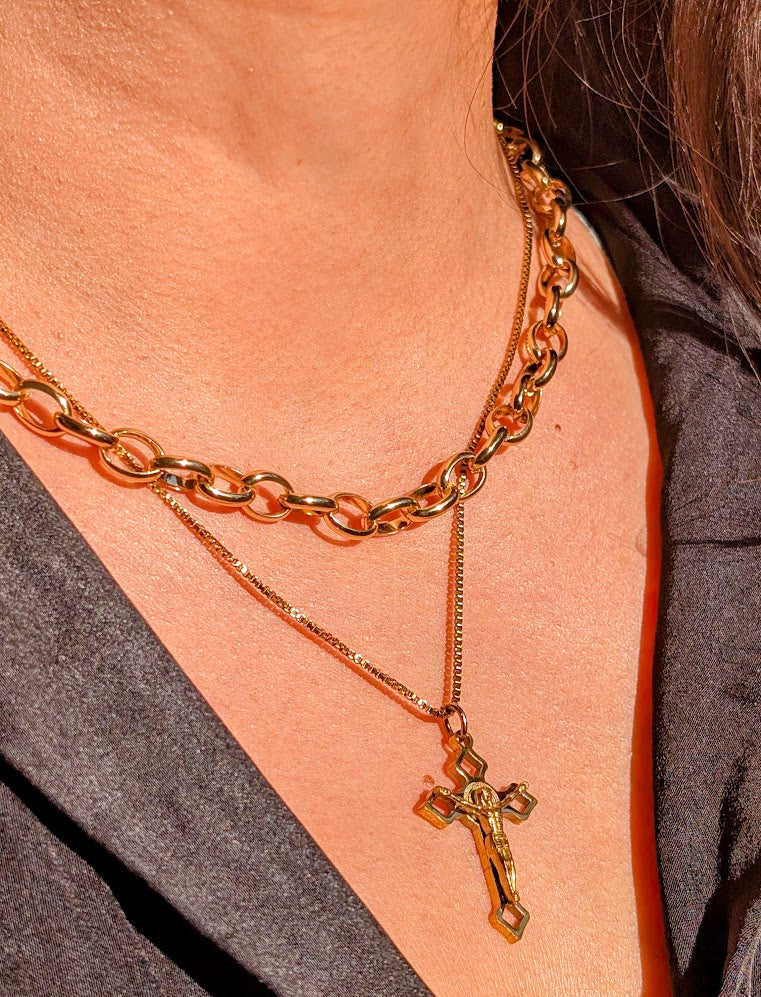 St. Benedict Fancy Crucifix Pendant Stainless Steel