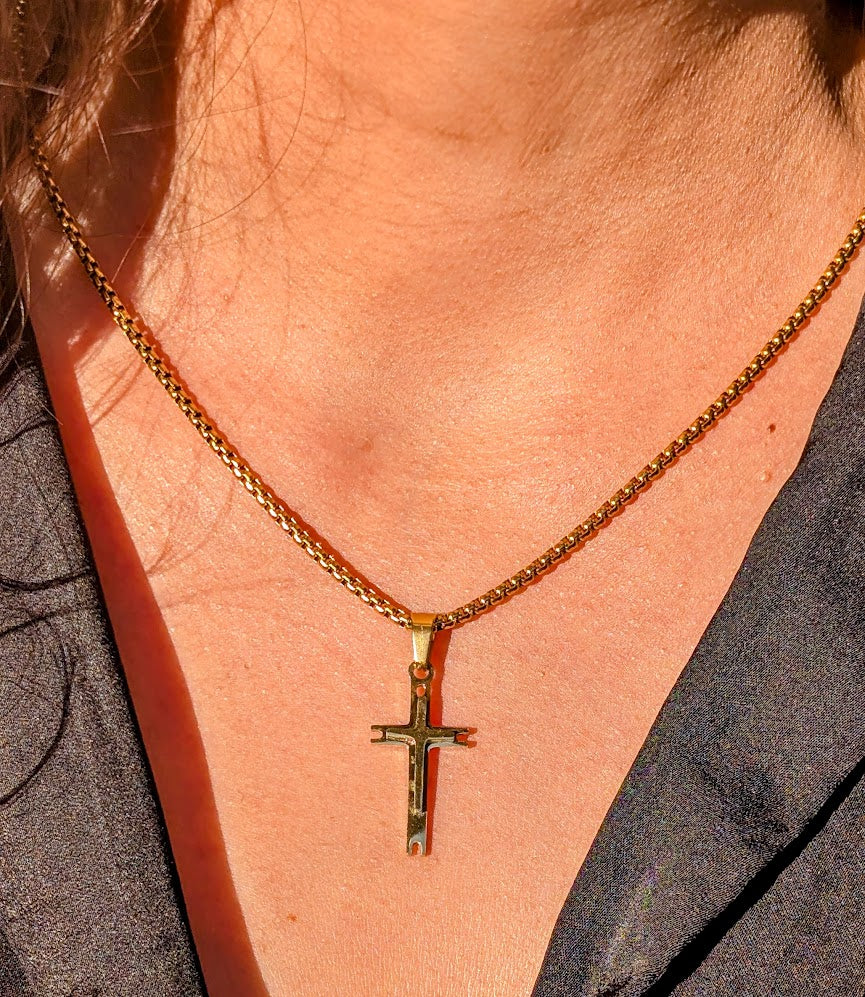 3D Cross Pendant Stainless Steel