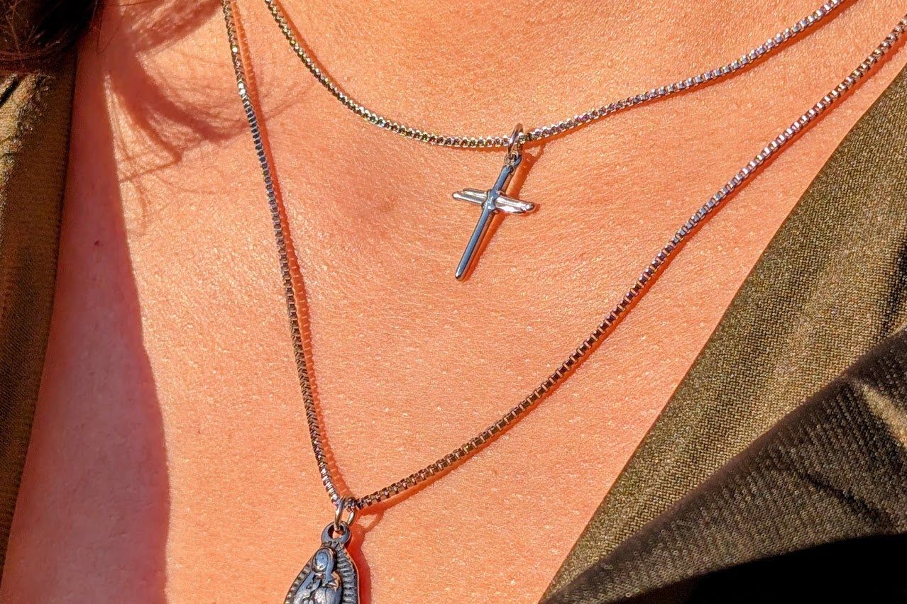 Mini Nail Cross Pendant Stainless Steel