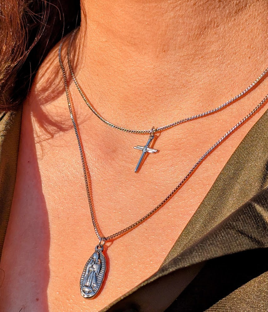 Mini Nail Cross Pendant Stainless Steel