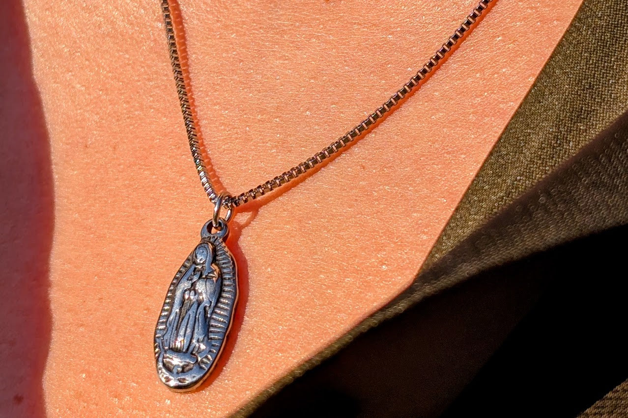 Our Lady of Guadalupe Pendant Stainless Steel