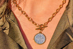 St. Benedict Medal Paperclip Chain Necklace Stainless Steel