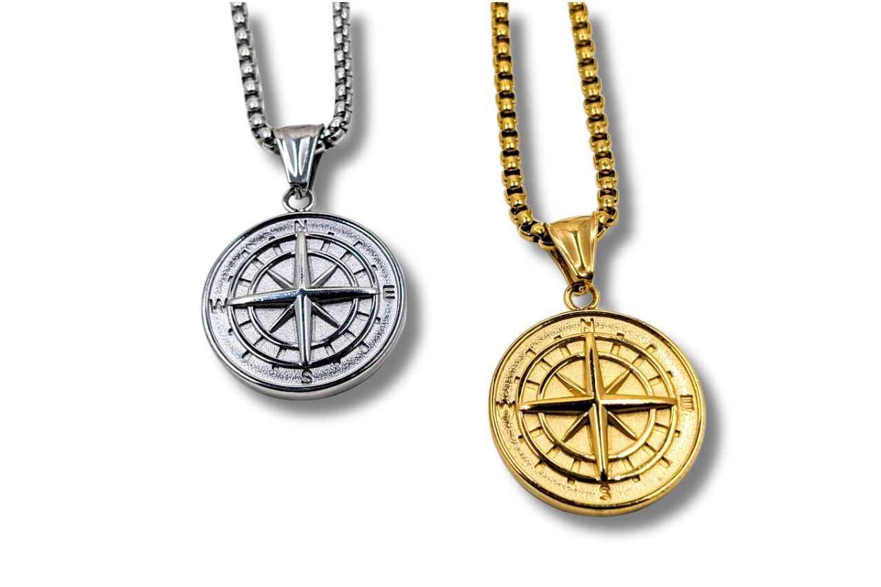 Compass Pendant Stainless Steel