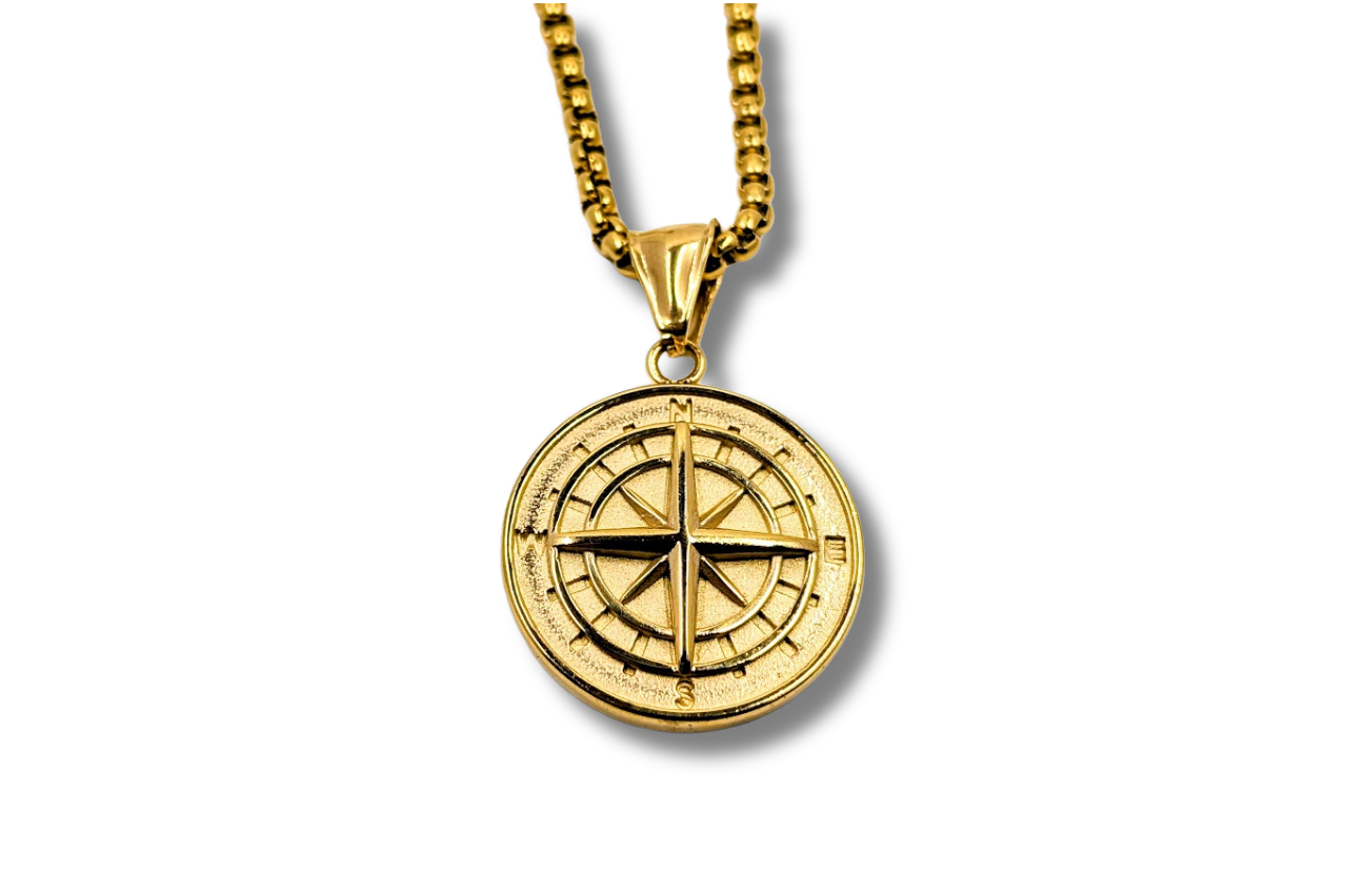 Compass Pendant Stainless Steel