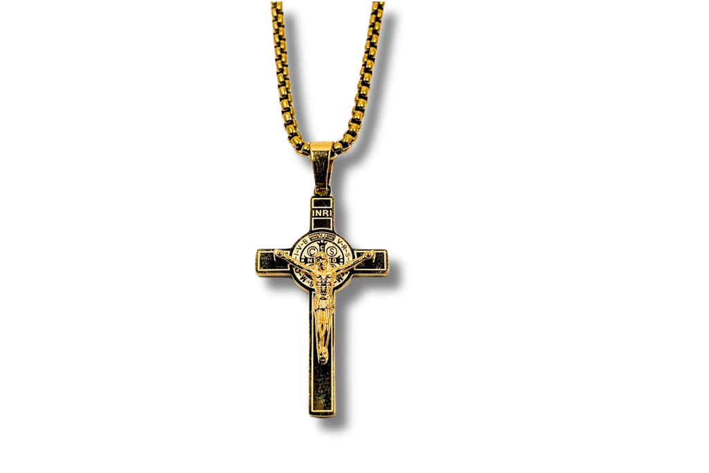 St. Benedict Crucifix Small Pendant Stainless Steel
