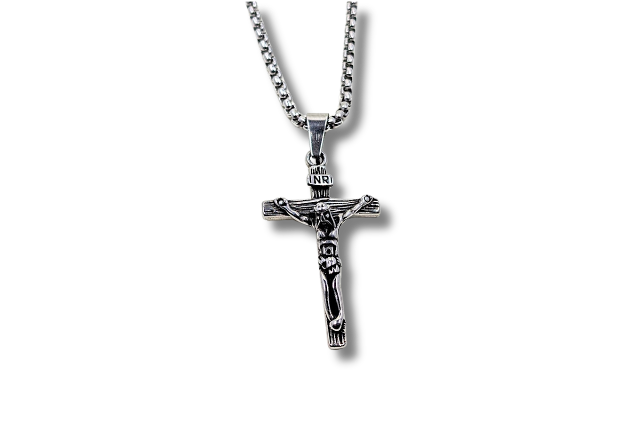 Crucifix Pendant Small Stainless Steel