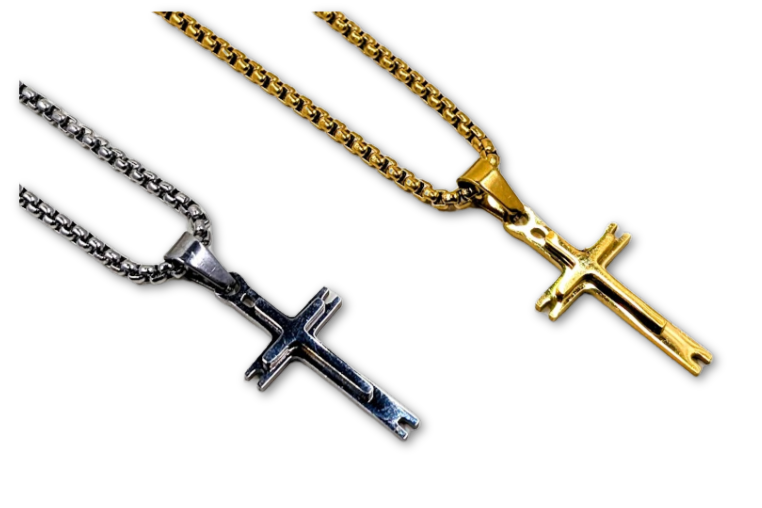 3D Cross Pendant Stainless Steel