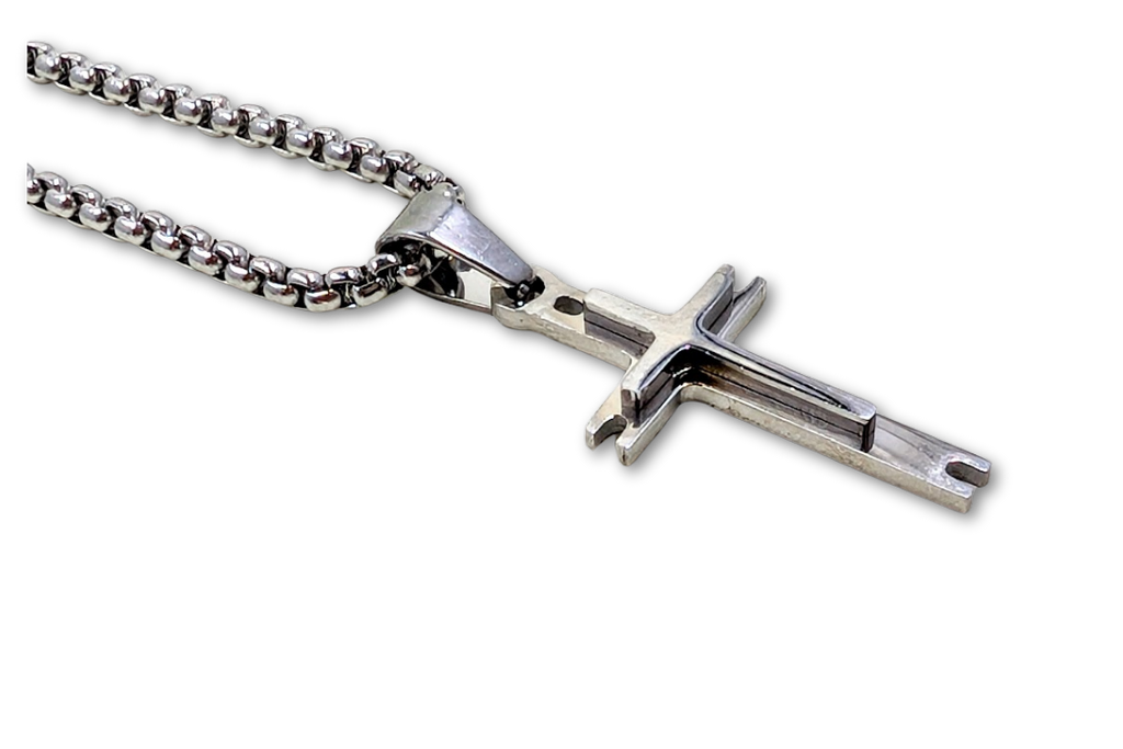 3D Cross Pendant Stainless Steel