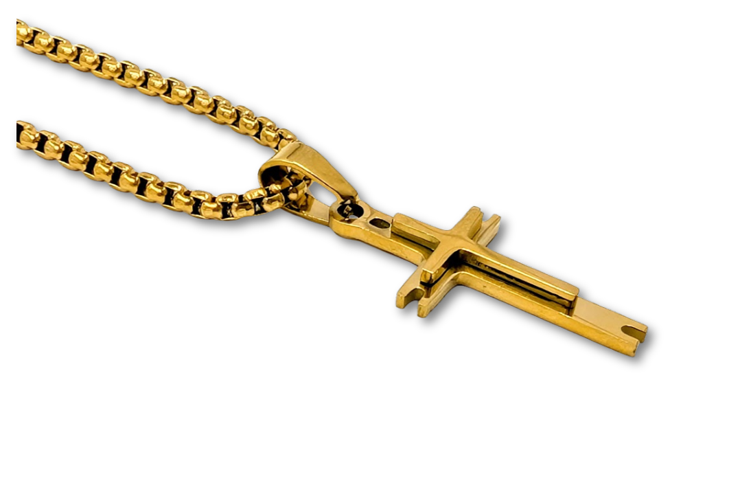 3D Cross Pendant Stainless Steel