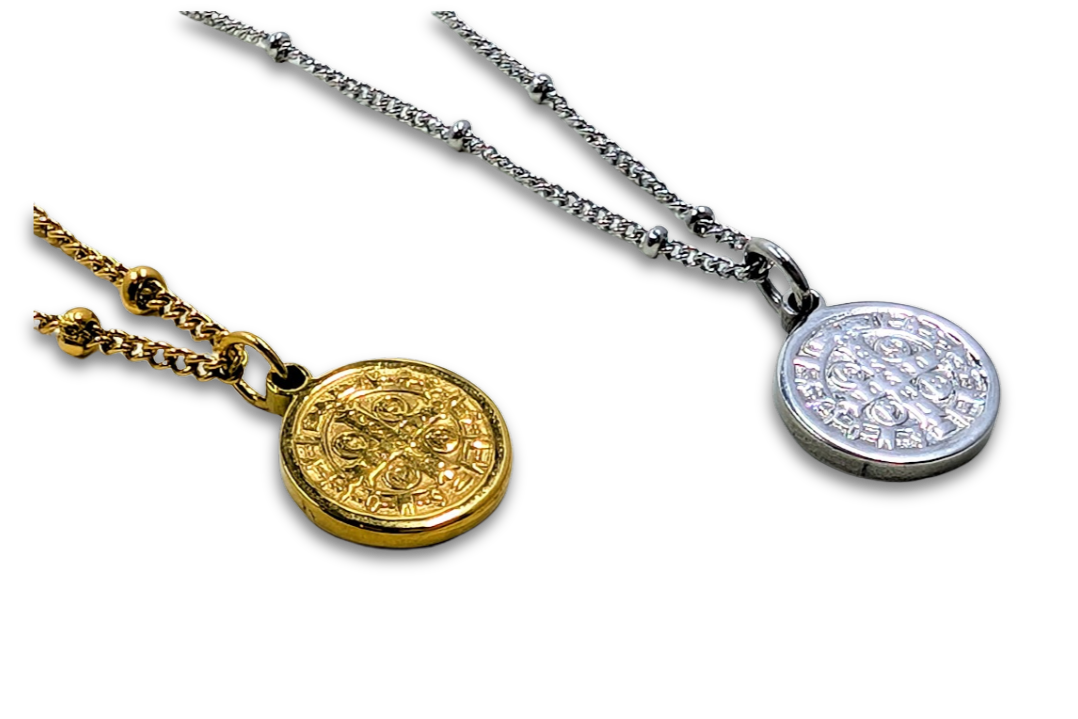 St. Benedict Pendant Small Stainless Steel