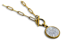 St. Benedict Medal Paperclip Chain Necklace Stainless Steel