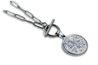 St. Benedict Medal Paperclip Chain Necklace Stainless Steel