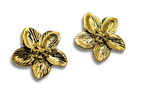 Large Flower Stud Earrings 18k Gold Plated Stainless Steel