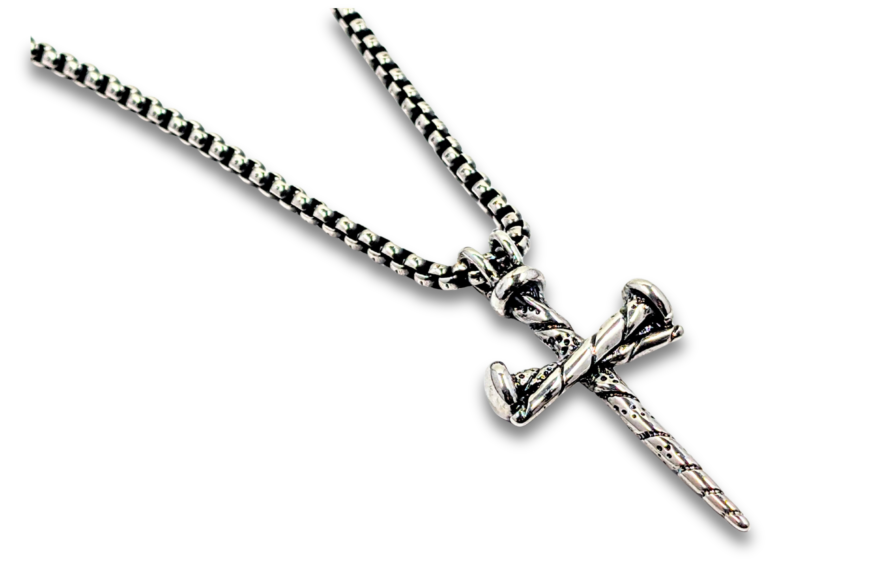 Nail Cross Pendant Stainless Steel
