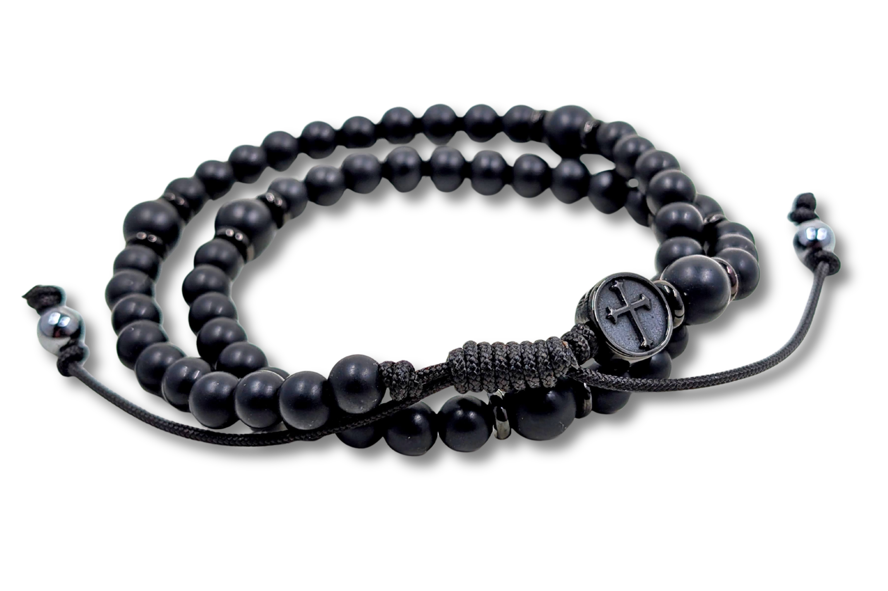 Terror of Demons Double Wrap Paracord Rosary Bracelet